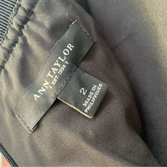 Ann Taylor Burgundy and Black Brocade Trumpet Skirt - Picture 8 of 8